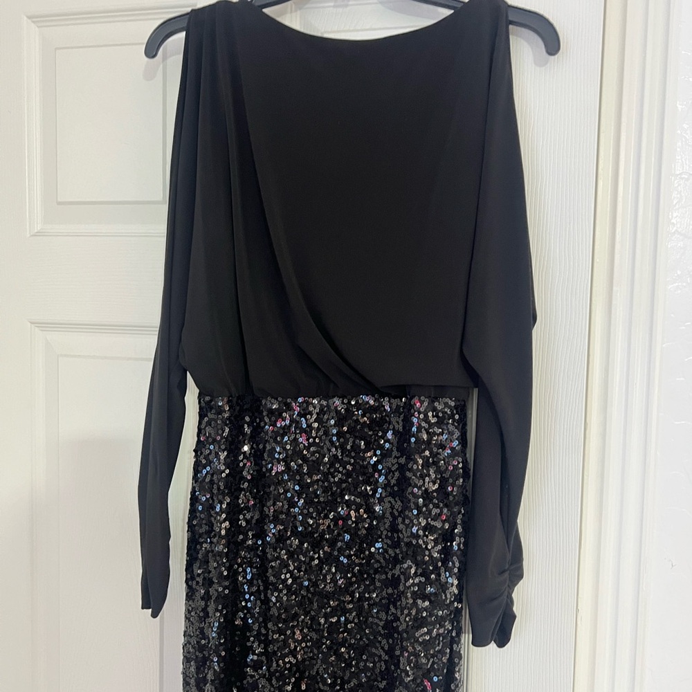 Elegant Black Sequin Dress Ralph lauren